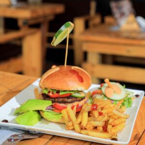 Chef's classic burger rojey creamery Arua city